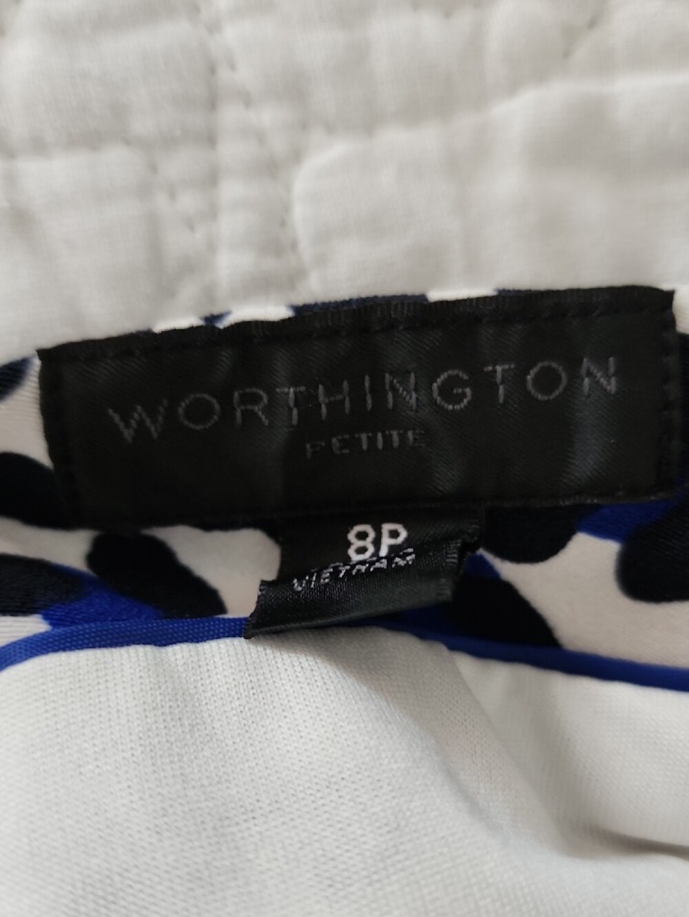 Worthington Black, White & Blue Animal Print Midi Skirt - Picture 2 of 4